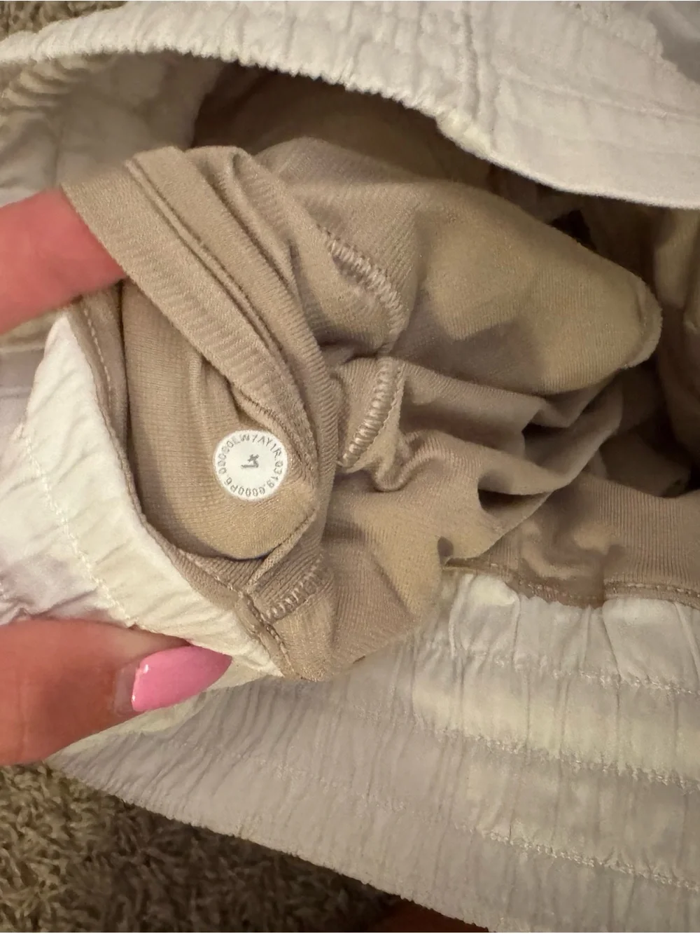 lululemon athletica White Women's Running Split Hem Crop Shorts